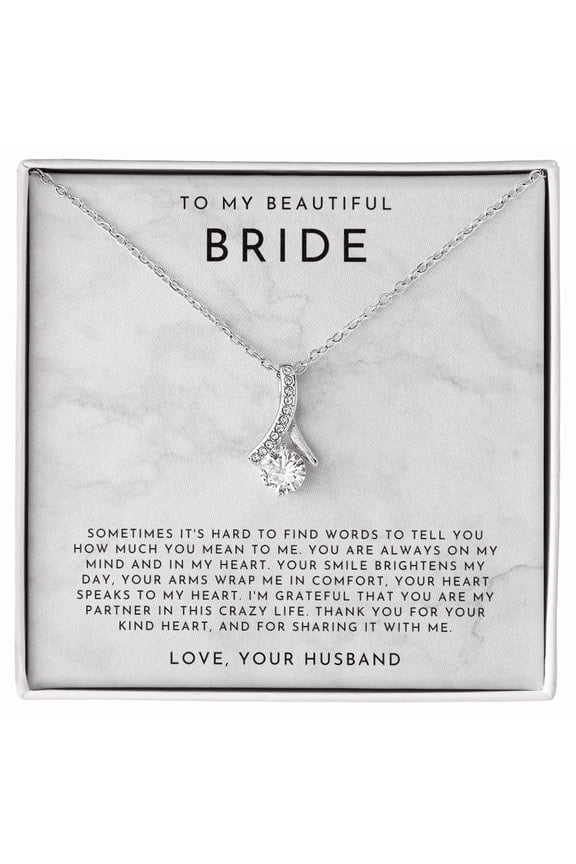 To My Beautiful Bride Necklace Alluring Beauty Necklace Standard Box