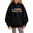 thumbnail image 2 of XXWXYD Girls Back -to -School Letter Print Hooded Sweatshirt, First Day Graphic Pullover Loose Casual Top Fall Spring Trendy Outfit, 2 of 4