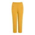 thumbnail image 6 of Utoimkio Women's High Waist Capri Trousers,Comfort Pull-On Pants with Button Accents, 6 of 6