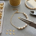 thumbnail image 5 of Outdor Gold Plated 10 Pack 2 Colors. Gold Plated Crimped Bead Caps For Jewelry Making 1 And Gold Plated Round Bead Caps Chain End Caps Suitable For DIY ., 5 of 5