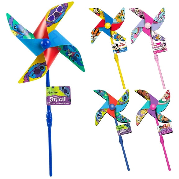 2pc Disney Character Pinwheels Yard Windmill Flower Spinner Outdoor Garden Decor