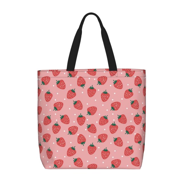 Balery Strawberries Bolsa de Mano para Mujeres con Cremallera, Bolsa de Gimnasio con Compartimentos, Bolsa para Laptop, Bolsa para Trabajo