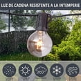thumbnail image 4 of Guirnalda De Luces Para Exterior 30M, 50+4 Focos G40 Para Jardin Para Impermeable,Serie De Luces Para Exterior, Decorar Patio,Jardín, Terraza, Boda, Fiesta,Navidad, 4 of 6