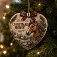 thumbnail image 4 of syligr Heart Christmas Horse Ornaments for Tree Decor, Forest Animal Hanging Decor for Mantel Window Wreath, Vintage Christmas Pendant with Paild Bow for Home, Holiday Party Decor Gift, 3.15", 4 of 6