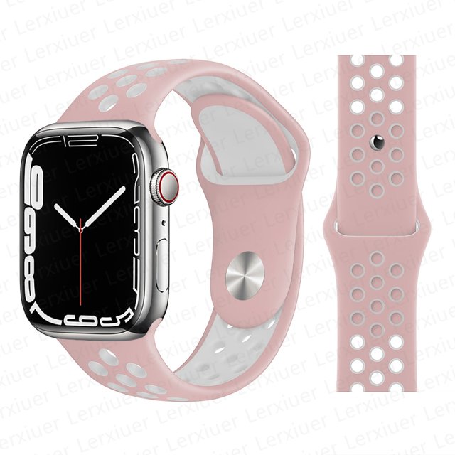 Correa para Apple Watch band 44mm 40mm 49mm 45mm 41mm 42mm 45 mm Pulsera deportiva de silicona correa iWatch Series Ultra 8 SE 7 6 5 4 3 Dengxun unisex
