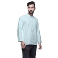 thumbnail image 4 of Atasi Mens Kurta Shirt Solid Mandarin Collar Kurta For Boys Short Kurta, 4 of 6