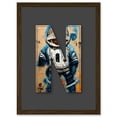 thumbnail image 1 of Letter N Space Man Decorative Graffiti Mural Alphabet Initial Stencil Artwork Framed Wall Art Print A4, 1 of 4