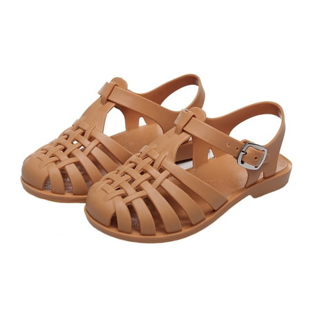 

Oalirro - Selected Toddler Girl Sandals PVC Fabric Closed Toe Beach Shoes Size 3.5M-10M Recommended Age: 2 Years