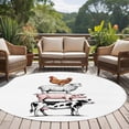 Farm Animals Round Area Rug 6Ft Washable Circle Rugs for Bathroom ...