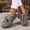 Gray, variant on Loafers for Women Square Toe Vintage Comfy Flats Casual Fashion Strap Design Suede Slip On Shoes