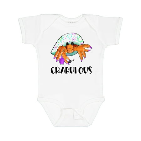 

Inktastic Crabulous Cute Hermit Crab with Purple Nail Polish Gift Baby Boy or Baby Girl Bodysuit