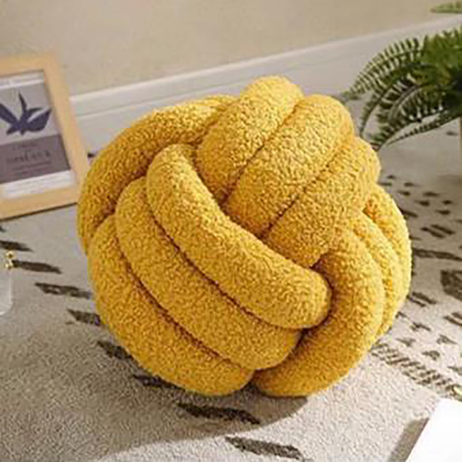 TERGAYEE Soft Knot Ball Pillows,Handmade Round Throw Pillow Cushion Home Decoration Plush Pillow,Throw Knotted Pillow for Bed,Couch,Bedroom Home Decor