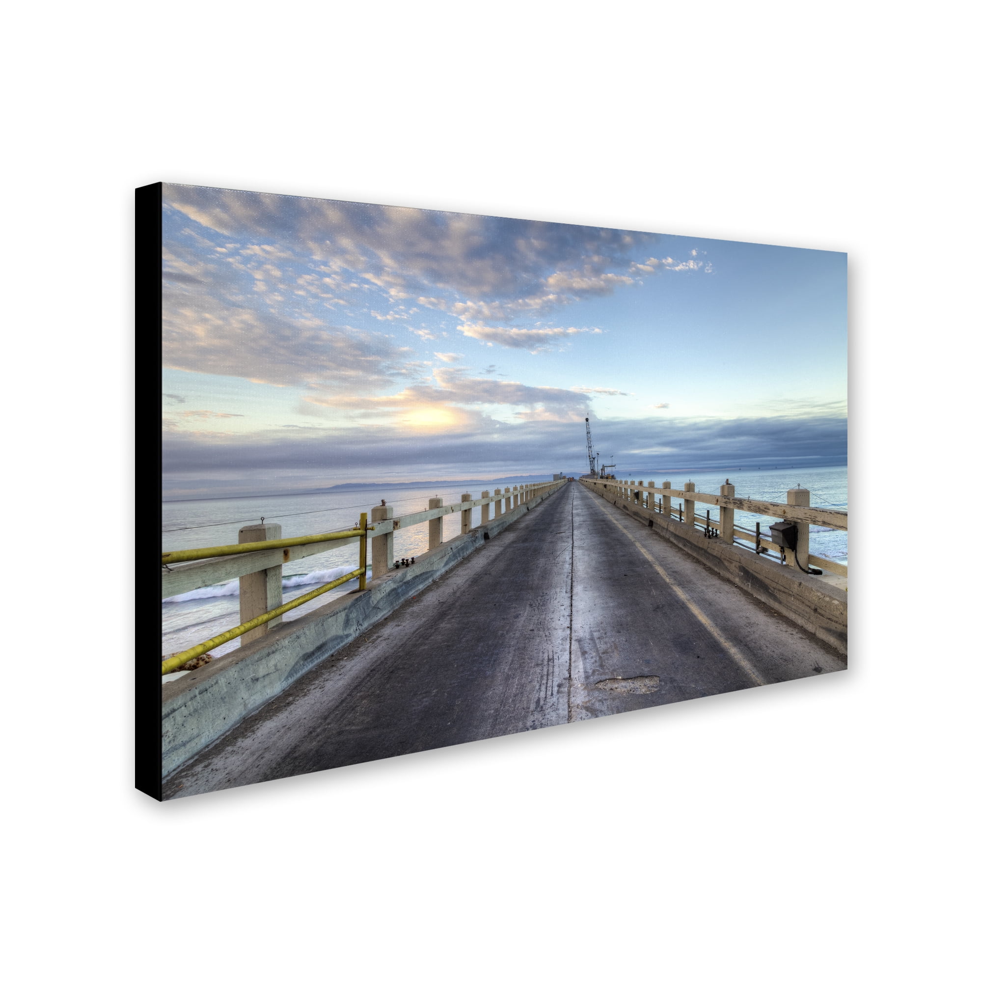 Trademark Fine Art Chris Moyer 'Carpinteria Pier View I' 16 x 24 (ALI0771-C1624GG)