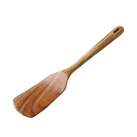 

Wooden Cooking Utensils Natural Teak Kitchen Utensil Heat Resistant Non-Stick Wood Cookware Spatula Slotted Shovel for Stirring Mixing Serving
