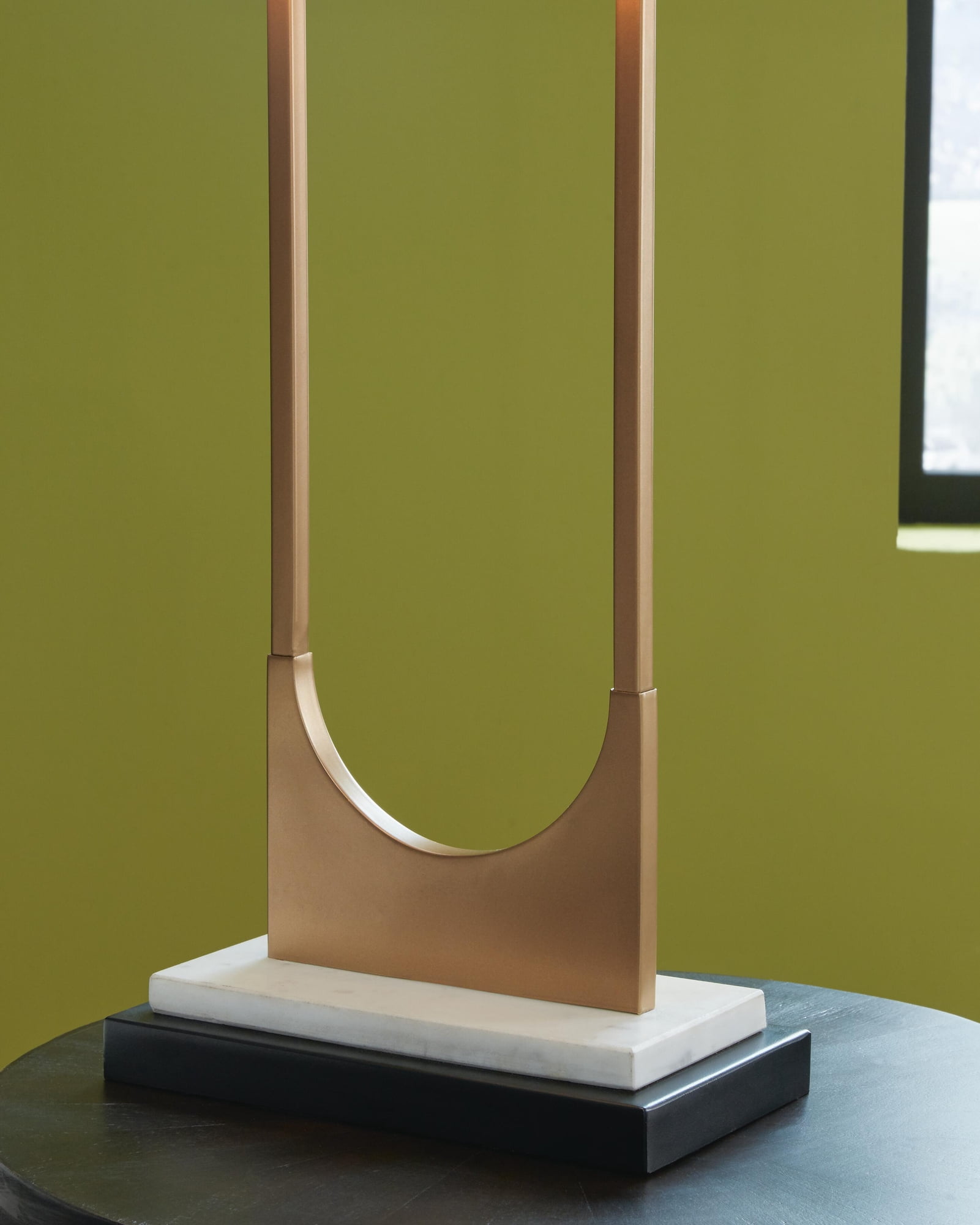 Signature Design by Ashley Contemporary Malana Table Lamp  Brass Finish