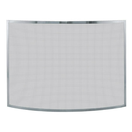 Single Panel Curved Pewter Fireplace Screen Walmart Com
