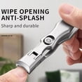 thumbnail image 6 of Ultra Sharp Stainless Steel Nail Clippers Wide Jaw Opening Anti Splash Fingernail Toenail Cutter Heavy Duty Portable Grooming Trimmer for Thick Nails Men Women Seniors, 6 of 17
