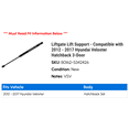 thumbnail image 2 of Liftgate Lift Support - Compatible with 2012 - 2017 Hyundai Veloster Hatchback 3-Door 2013 2014 2015 2016, 2 of 2