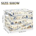 thumbnail image 5 of Yayeee Collapsible Storage Bin with Lid Fabric Closet Decorative Basket with Handles, Snowy Mountains, 5 of 7