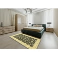 thumbnail image 4 of Ahgly Company Indoor Rectangle Abstract Mustard Yellow Oriental Area Rugs, 7' x 9', 4 of 6