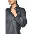 thumbnail image 6 of Ladies Black Leather Shirt, 6 of 9