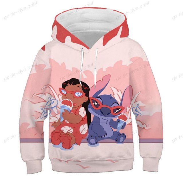 Moda Casual divertido Stitch sudaderas con capucha hombres mujeres niños Disney Anime 3D estampado sudaderas niño niña niños pulóver Cool Tops100 zhangmengya CONDUJO