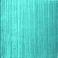 thumbnail image 1 of Ahgly Company Machine Washable Indoor Square Abstract Turquoise Blue Contemporary Area Rugs, 5' Square, 1 of 4