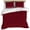 Red, variant on 3 Piece Pure Olive Green Duvet Cover Set Queen Size, Microfiber Comforter/Quilt Cover with Corner Ties and 2 Pillowcases, Simple Solid Color All Season Soft Bedding with Zipper Closure