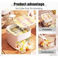 thumbnail image 6 of 2-in-1 Double Layer Ice Cube Tray with Easy Press Lid, 48 Cubes Portable Ice Maker with Storage Bin & Tongs, BPA-Free Silicone Ice Mold for Freezer, Space-Saving Ice Box for Whiskey Cocktail Coffee, 6 of 8