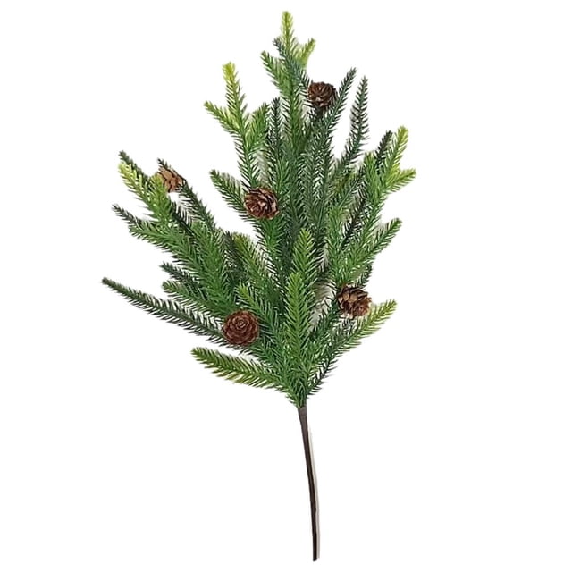 EZLIFE Ramas de pino de Norfolk suaves y realistas de 45 cm para decoración de bodas y Navidad en el hogar [F7P0