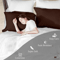 thumbnail image 4 of EGYLIN 800 Thread Count Duvet Cover set 100% Luxury Soft Egyptian Cotton with Zipper Closure 5 Pic Duvet Set - Chocolate , Oversized Queen (100x100), 4 of 5