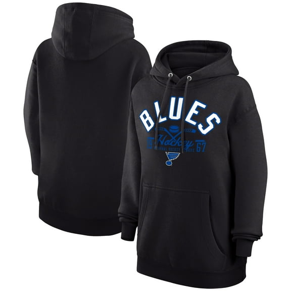 Men's Starter  Black St. Louis Blues Puck Pullover Hoodie