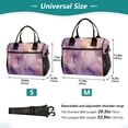 thumbnail image 2 of Purple Lilac Gold Marble Lunch Bag Insulated Lunch Box Leakproof Reusable Cooler Tote Adjustable Shoulder Strap for Men Women 12L, 2 of 6