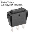 thumbnail image 3 of Unique Bargains Boat Rocker Switch Black Toggle Switch for Boat Car Marine 3 pins ON/OFF/ON AC 250V/15A 125V/20A, 5pcs, 3 of 4