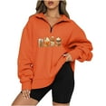 thumbnail image 2 of 2023 Chandail en Molleton de Mode pour Femmes 50 % de Rabais Liquidation Femmes Décontracté Imprimé Halloween Col Rabattu Manches Longues Blouse Ample Chandail Tops, 2 of 4