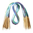 thumbnail image 1 of HEVIRGO 18Pcs 18 Sizes Tube Circular Carbonized Bamboo Knitting Needles Pins 40cm-120cm, 1 of 10