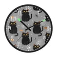 thumbnail image 2 of Voice Activated Clock with Glow Light 12 Inch Large Silent Wall Clock Battery Operated for Home Decor Black Cat and Spider Web, 2 of 8