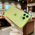 thumbnail image 4 of case for iPhone 14 Pro Max Case, Clear Laser Bling Glitter Cute Holographic Love Heart Pattern,Slim and Soft TPU Anti Scratch Shockproof Case for Women Girls Back Cover Fl Green, 4 of 13