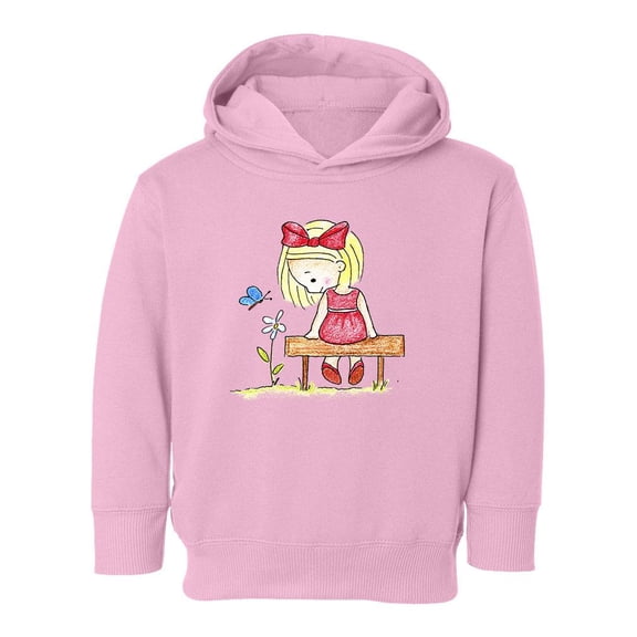 Girl Looking At A Flower Hoodie Toddler -Image by Shutterstock, 5 Toddler