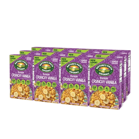 Nature's Path Organic Sunrise Crunchy Vanilla Breakfast Cereal, 10.6oz Box (pack of 12)