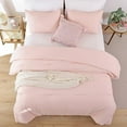 thumbnail image 4 of Twin/Twin XL Comforter Set for College Girls Boys Blush, 1 Boho Pink Comforter & 1 Pillowcase, Lightweight Kids Comforter Sets Dorm Bedding, 4 of 7