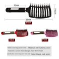 thumbnail image 4 of Peine de masaje para cabello de melena de cerdo Peine de gran curva Peine de aceite para peluquería para hombres Peine para peinar cabello rizado Peine de hueso curvo de nueve filas, 4 of 6