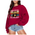 thumbnail image 2 of TINZ Chandails Imprimés Automne et Hiver pour Femmes Haut Usé Chandails Graphiques pour Femmes T-Shirt Coloré, 2 of 4