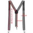 thumbnail image 5 of INSPIRE CHIC Unisex Elastic Y Shape Adjustable Printed Suspenders Black 79 x 2.5cm/31 1/8 x 1 inches, 5 of 5