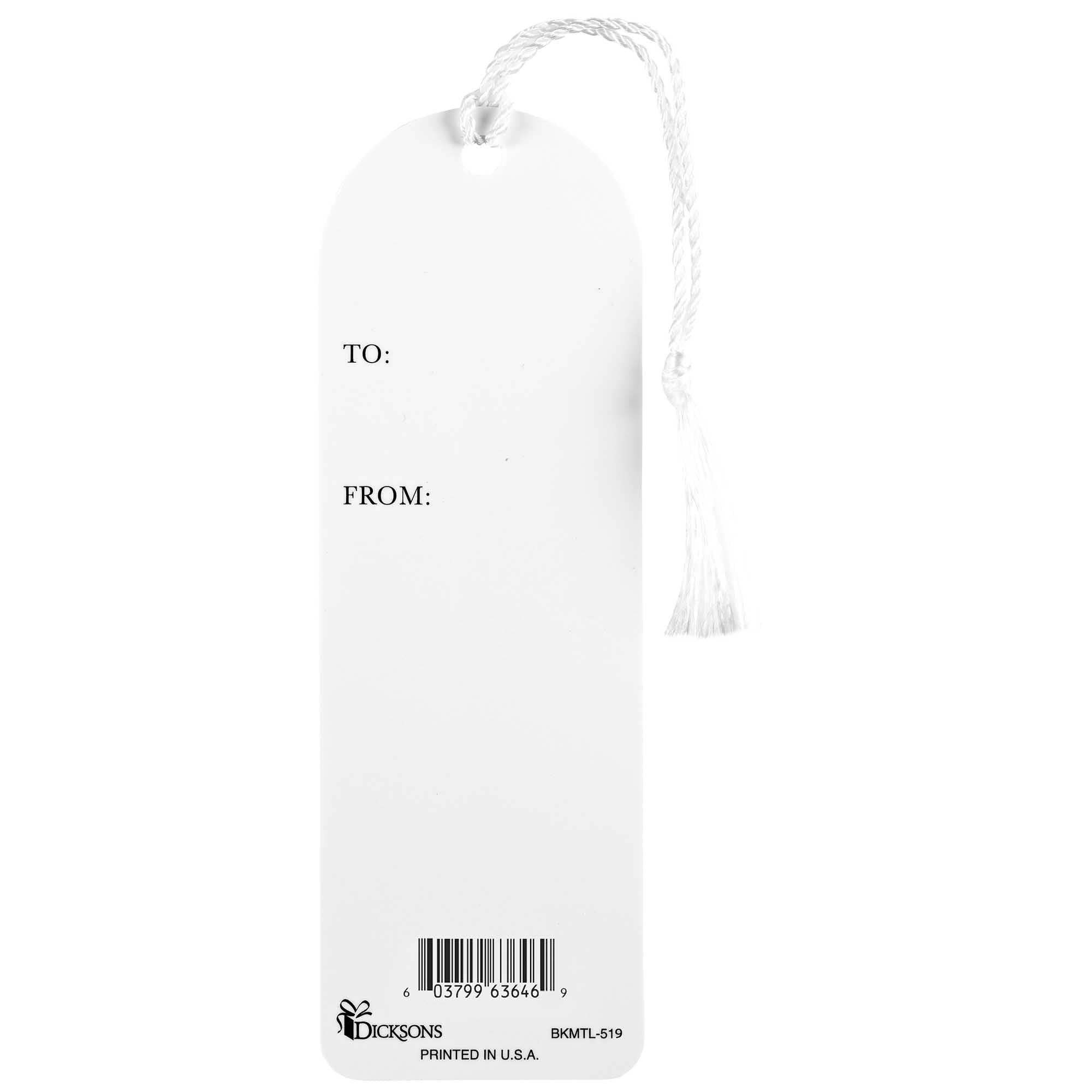 Dicksons BKMTL-519 He Will Give You The Desires of Your Heart Delight Sunshine Yellow and Sea Blue 2 x 6 Paper and Tassel Curved Top Encouraging Tassel Bookmark, Pack of 12