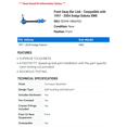 thumbnail image 2 of Front Sway Bar Link - Compatible with 1997 - 2004 Dodge Dakota RWD 1998 1999 2000 2001 2002 2003, 2 of 2