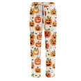 thumbnail image 3 of Trgacdwlo Men's Halloween Pajama Pants Funny Pumpkin Graphic Fall Mens Lounge Pants Vintage Ghost Pattern Festival Elastic Waist Pj Bottoms for Men, 3 of 3
