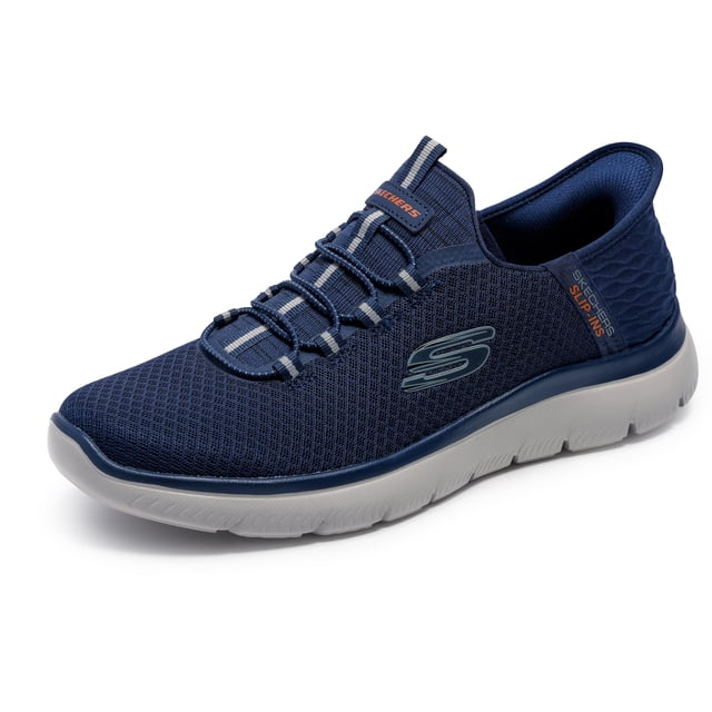Zapatilla Skechers Summits de alta gama, manos libres, azul marino, 11.5