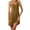 Yellow, variant on Women's Plus Size Slip Nightdress - With Breast Cushion Cup, Polyester, Long Length - M-XXL Sizes, Racerback Design
