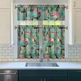 thumbnail image 3 of Dog Print Kitchen Curtains 36 Inch Short - 3 Panel Set, Cute Puppy & Floral Design, Rod Pocket Pet Lover Curtains 100% Polyester, Paw & Bone Pattern for Kitchen, Living Room, Bedroom, Easy Wash, 3 of 6